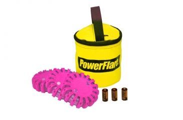Image of Powerflare PF-200 Softpack,  3 Safety Lights,Amber LED,Yellow Bag,3 Batteries, Hot Pink Shell SP3Y-A-HP