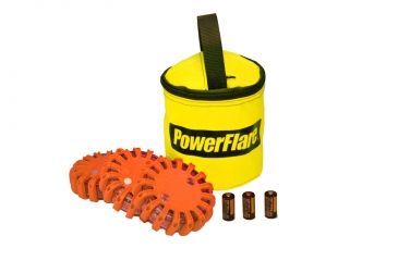 Image of Powerflare PF-200 Softpack,  3 Safety Lights,Amber LED,Yellow Bag,3 Batteries, Orange Shell SP3Y-A-O