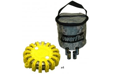 Image of Powerflare PF-200 Softpack,  4 Safety Lights,Infrared LED,ACU Bag,6 Batteries, Yellow Shell SP6ACU-I-Y