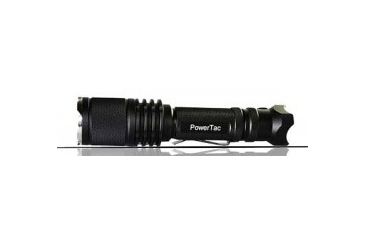 Image of PowerTac Warrior LED Flashlight 650 Lumens CREE XM-L, 2 x CR123A, Black POWERTAC-WARRIOR