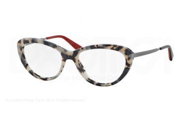 Image of Prada ARROW PR08RV Progressive Prescription Eyeglasses KAD1O1-52 - White Havana Frame