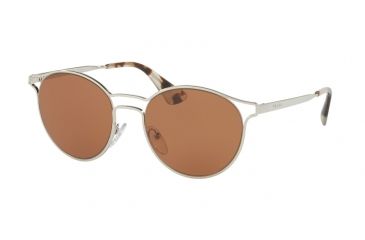 Image of Prada CINEMA PR62SS Progressive Prescription Sunglasses PR62SS-1BC6N0-53 - Lens Diameter 53 mm, Frame Color Silver