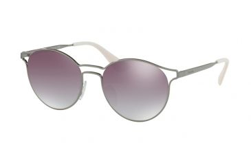 Image of Prada CINEMA PR62SS Progressive Prescription Sunglasses PR62SS-5AV6T2-53 - Lens Diameter 53 mm, Frame Color Gunmetal