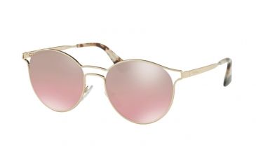 Image of Prada CINEMA PR62SS Progressive Prescription Sunglasses PR62SS-ZVN095-53 - Lens Diameter 53 mm, Frame Color Pale Gold