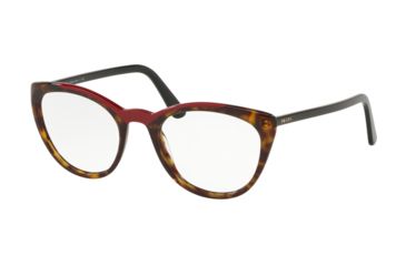 Image of Prada CONCEPTUAL PR07VV Progressive Prescription Eyeglasses, 51mm, Havana/Red, PR07VV-3201O1-51-PRO