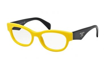Image of Prada HANDBAG LOGO PR13QV Eyeglass Frames TFA1O1-52 - Yellow Frame