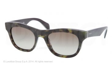 Image of Prada JOURNAL PR04QS Sunglasses LAB4M1-52 - Green Havana Frame, Green Gradient Lenses