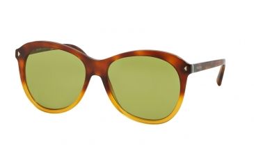 Image of Prada JOURNAL PR13RS Bifocal Prescription Sunglasses PR13RS-TKU4K2-57 - Lens Diameter 57 mm, Frame Color Light Havana Gradient Yellow