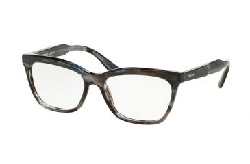 Image of Prada JOURNAL PR24SV Eyeglass Frames UEQ1O1-53 - Striped Violet Frame