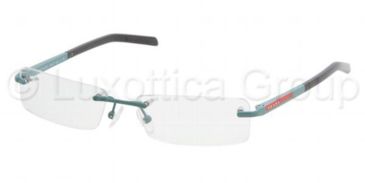 Image of Prada Linea Rosa Eyeglasses PS54AV with No-Line Progressive Rx Prescription Lenses AAF1O1-5216 -
