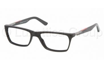 Image of Prada Linea Rosa PS 01BV Eyeglasses Styles - Black Frame w/Non-Rx 52 mm Diameter Lenses, 1AB1O1-5216