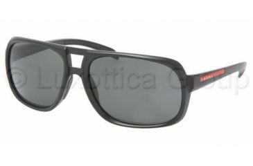 Image of Prada Linea Rosa PS 06LS Sunglasses Styles - Gloss Black Frame / Gray Lenses, 1AB1A1-6317