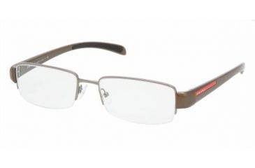 Image of Prada Linea Rosa PS 55AV Eyeglasses Styles - GVU1O1 Gunmetal Frame w/Non-Rx 51 mm Diameter Lenses, GVU1O1-5117
