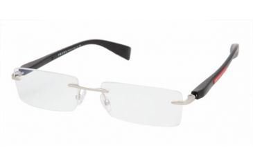 Image of Prada Sports PS56BV #1AP1O1 - Silver Demi Matte Demo Lens Frame