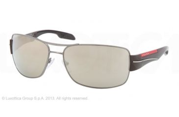 Image of Prada PS53NS Single Vision Prescription Sunglasses PS53NS-7JO1C0-65 - Lens Diameter 65 mm, Lens Diameter 65 mm, Frame Color Gunmetal Demi Shiny