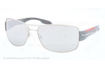 Image of Prada PS53NS Single Vision Prescription Sunglasses PS53NS-QFP2B0-65 - Lens Diameter 65 mm, Frame Color Steel Rubber