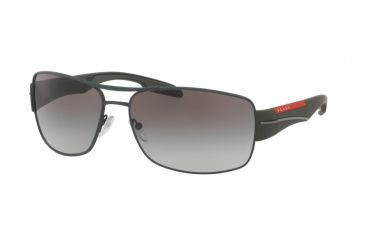 Image of Prada PS53NS Single Vision Prescription Sunglasses PS53NS-UFI0A7-65 - Lens Diameter 65 mm, Frame Color Green Rubber
