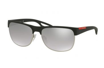 Image of Prada LJ SILVER PS57QS Progressive Prescription Sunglasses PS57QS-TFZ1A0-58 - Lens Diameter 58 mm, Frame Color Grey Rubber