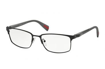 Image of Prada NETEX PS50FV Single Vision Prescription Eyeglasses 7AX1O1-56 - Black Frame
