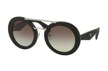Image of Prada ORNATE PR15SS Progressive Prescription Sunglasses PR15SS-1AB0A7-53 - Lens Diameter 53 mm, Frame Color Black