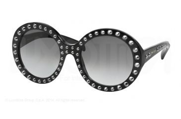 Image of Prada ORNATE PR29QS Progressive Prescription Sunglasses PR29QS-1AB0A7-56 - Lens Diameter 56 mm, Frame Color Black