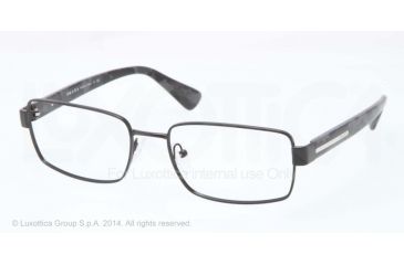 Image of Prada PLAQUE PR60QV Eyeglass Frames 1BO1O1-54 - Matte Black Frame