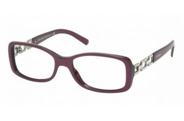 Image of Prada PR 13MV Eyeglasses Styles - Raspberry Frame w/Non-Rx 51 mm Diameter Lenses, 7WO1O1-5116