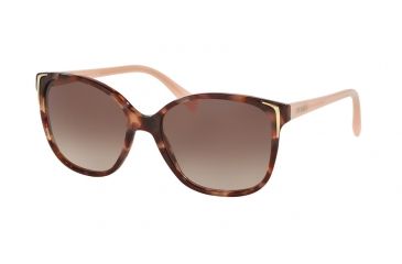 Image of Prada PR01OS Single Vision Prescription Sunglasses PR01OS-UE00A6-55 - Lens Diameter 55 mm, Frame Color Spotted Brown Pink