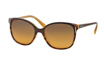 Image of Prada PR01OSA Progressive Prescription Sunglasses PR01OSA-FAL0A8-55 - Lens Diameter 55 mm, Frame Color Top Light Havana/opal Yellow