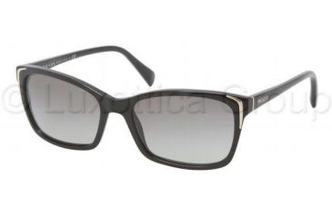 Image of Prada PR02OS Single Vision Prescription Sunglasses PR02OS-1AB3M1-5417 - Frame Color Black, Lens Diameter 54 mm