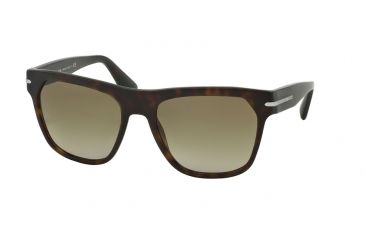 Image of Prada PR03RS Single Vision Prescription Sunglasses PR03RS-HAQ1X1-55 - Lens Diameter 55 mm, Frame Color Matte Havana