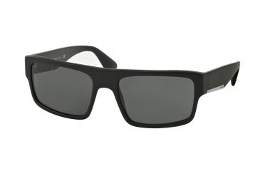 Image of Prada PR04RS Sunglasses 1BO1A1-58 - Matte Black Frame, Gray Lenses