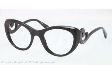 Image of Prada PR06QV Eyeglass Frames 1AB1O1-49 - Black Frame