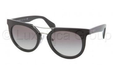 Image of Prada PR08PS Sunglasses 1AB3M1-5121 - Black Frame, Gray Gradient Lenses