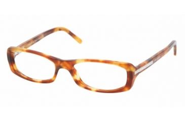 Image of Prada PR09MV Progressive Eyeglasses - Light Havana Demo Lens Frame / 51 mm Prescription Lenses, 4BW1O1-5116