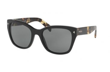 Image of Prada PR09SSF Single Vision Prescription Sunglasses PR09SSF-1AB9K1-56 - Lens Diameter 56 mm, Frame Color Black