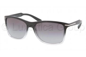 Image of Prada PR10OS Sunglasses ZXA3M1-6016 - Black Gradient Gray Frame, Gray Gradient Lenses