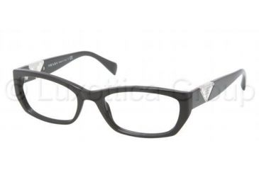 Image of Prada PR10OVA Bifocal Prescription Eyeglasses 1AB1O1-5218 - Gloss Black Frame