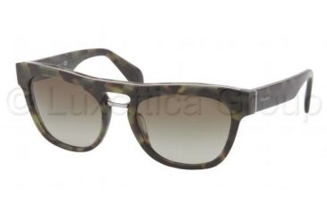 Image of Prada PR10PS Prescription Sunglasses PR10PS-NAJ1X1-5419 - Lens Diameter 54 mm, Frame Color Matte Green Havana