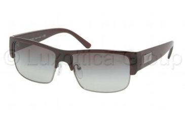 Image of Prada PR11MS Sunglasses, Dark Bordeaux Frame, Gray Gradient Lenses 0AG3M1-5616