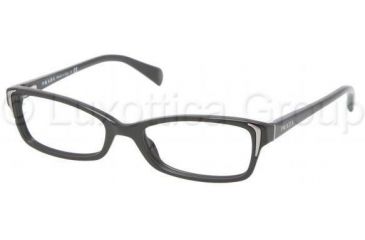 Image of Prada PR12OV Progressive Prescription Eyeglasses 1AB1O1-5317 - Black Frame