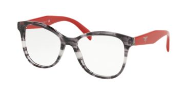 Image of Prada PR12TV Bifocal Prescription Eyeglasses, 51mm, Striped Grey, PR12TV-2571O1-51-BI