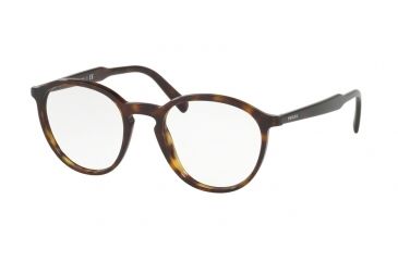 Image of Prada PR13TV Eyeglass Frames 2AU1O1-49 - Havana Frame