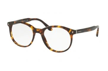 Image of Prada PR14TVF Bifocal Prescription Eyeglasses VAU1O1-52 - Havana Frame