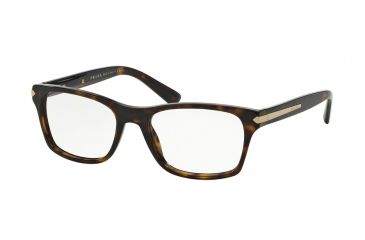 Image of Prada PR16SV Single Vision Prescription Eyeglasses 2AU1O1-52 - Havana Frame
