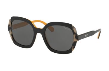 Image of Prada PR16USF Progressive Prescription Sunglasses, 54mm, Top Black Yellow/Grey Havana, PR16USF-CCO1A1-54-PRO