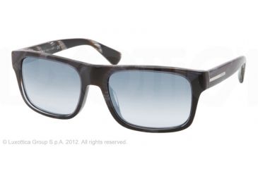 Image of Prada PR18PS Sunglasses EAR1H2-56 - Striped Blue Horn