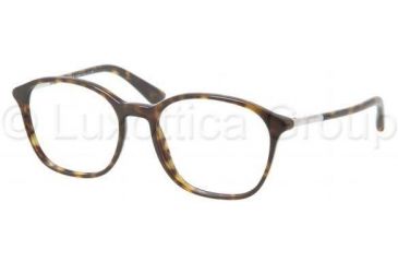 Image of Prada PR19OV Progressive Prescription Eyeglasses 2AU1O1-5017 - Havana Frame
