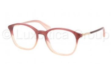 Image of Prada PR19OV Progressive Prescription Eyeglasses JAH1O1-5217 - Bordeaux Gradient Frame, Demo Lens Lenses
