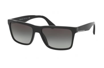 Image of Prada PR19SSF Single Vision Prescription Sunglasses PR19SSF-1AB0A7-59 - Lens Diameter 59 mm, Frame Color Black